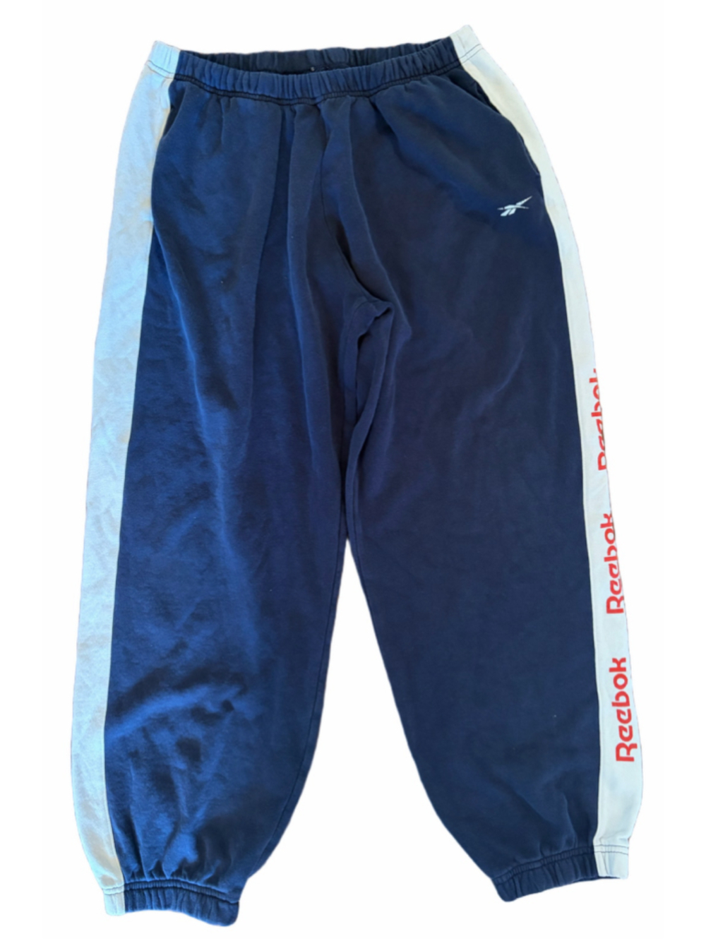 Men's Reebok Sweatpants Joggers Size L Blue White